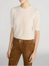 Frame Gathered Honeycomb Sweater