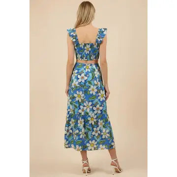 Pinch Floral Print Tiered Midi Dress