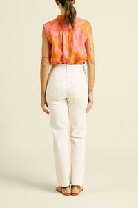 Trovata Birds of Paradis Eres Sleeveless Floral Print Shirt
