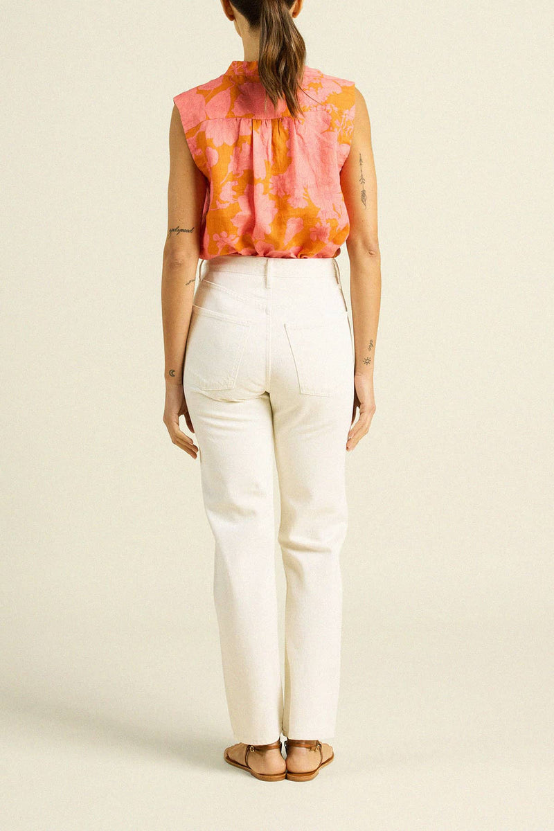 Trovata Birds of Paradis Eres Sleeveless Floral Print Shirt