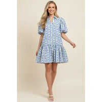 Pinch Floral Puff Sleeve Mini Dress