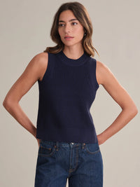 525 America Demi High Neck Crew Tank