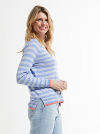 Zaket & Plover Stripe V-Neck Sweater