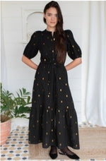 Gold Leaf Lurex Black