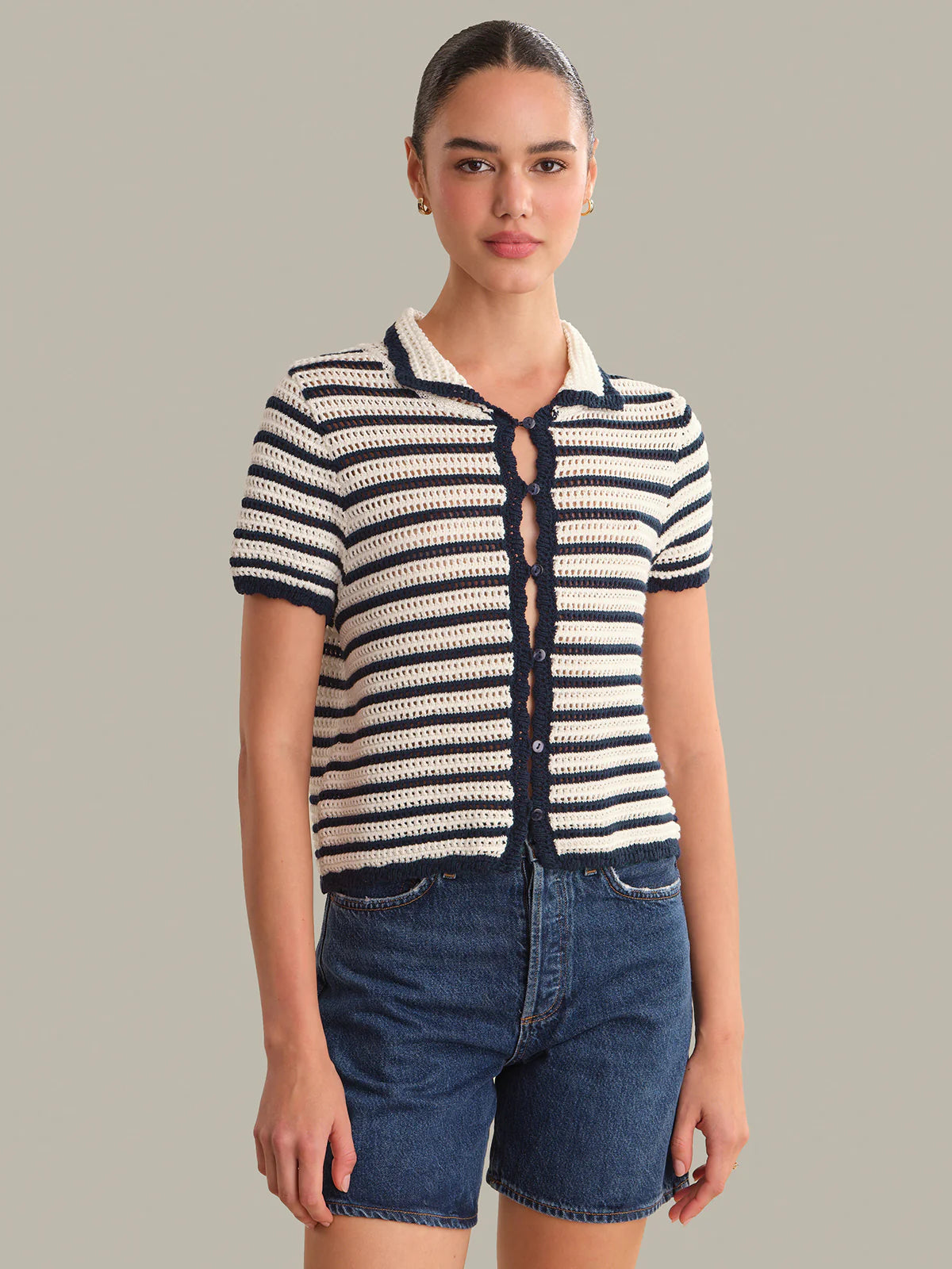 525 America Leilani Striped Cardigan