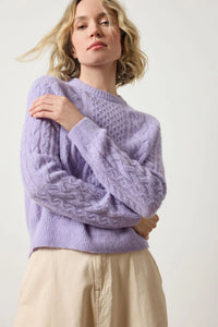 Lilla P Mixed Stitch Alpaca Crew Sweater