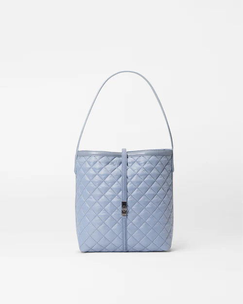 MZ Wallace Small Astor Hobo Stone Blue