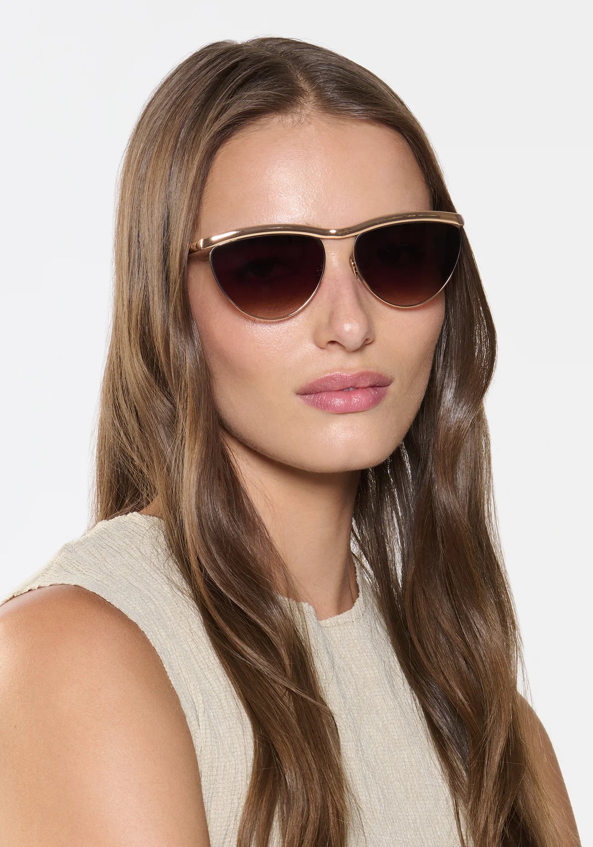 Krewe Heidi 12K Matte Black Fade Chroma + Blonde Venezia Sunglasses