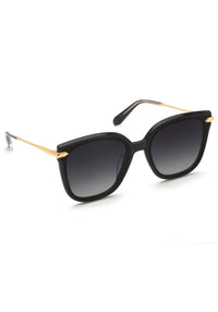 Krewe Dede Nylon Black + Black and Crystal 24K Sunglasses