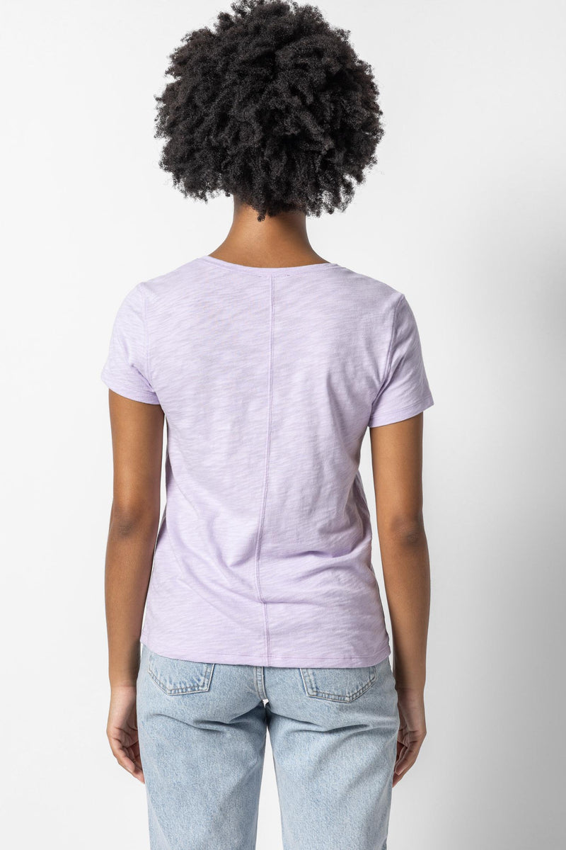 Lilla P V-Neck Short Sleeve Back Seam Tee