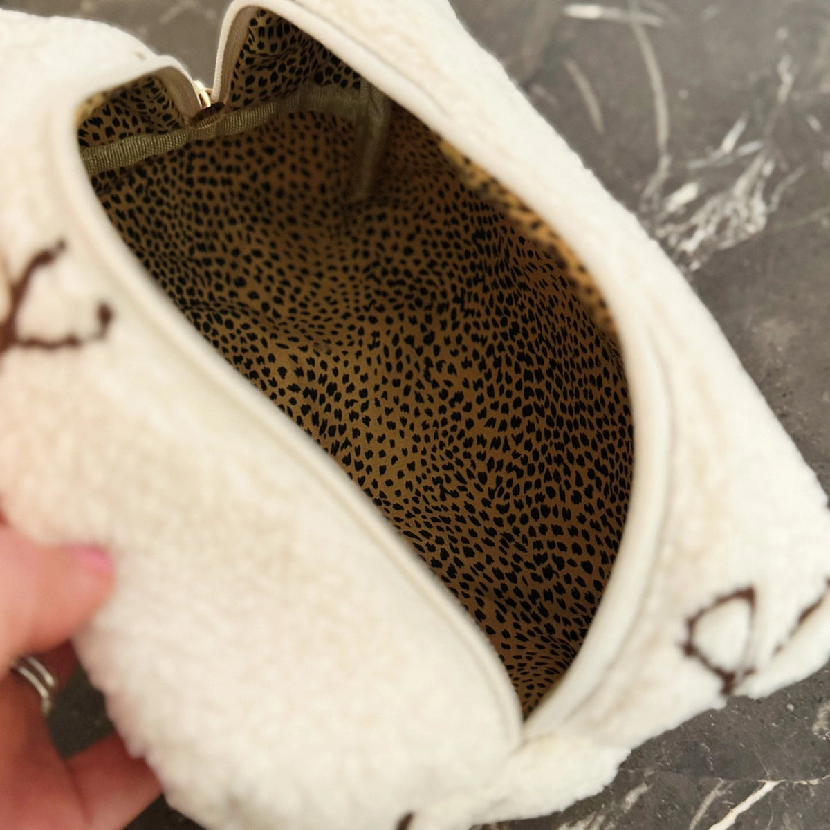 Ellison & Young Boucle Bow Cosmetic Case