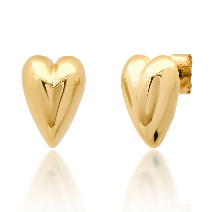 Tai Puffy Hearts Stud Earrings