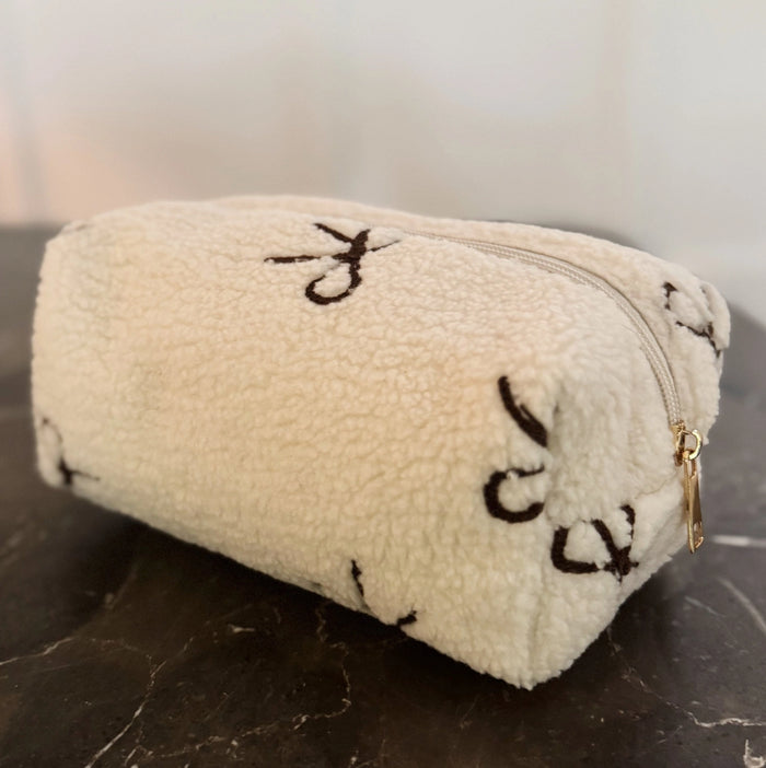 Ellison & Young Boucle Bow Cosmetic Case
