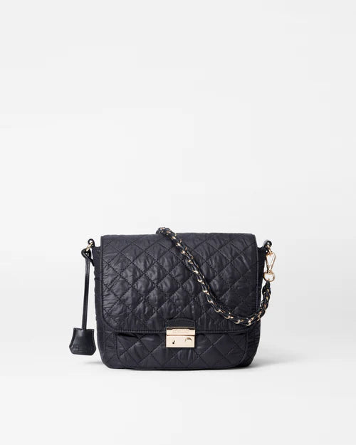 MZ Wallace Lock Medium Crossbody Black