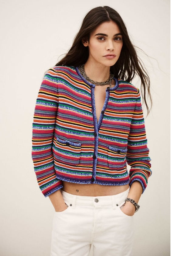 Ba&sh Fanny Stripe Cardigan