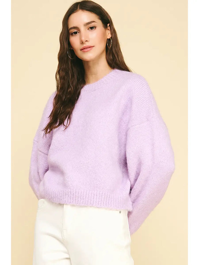 Pinch Long Sleeve Drop Shoulder Sweater
