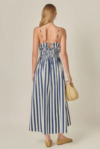 English Factory Striped Sleeveless Maxi Dress