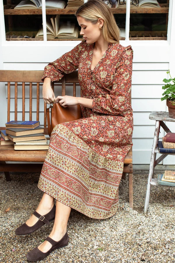 Emerson Fry Vintage Floral Stripe Dress