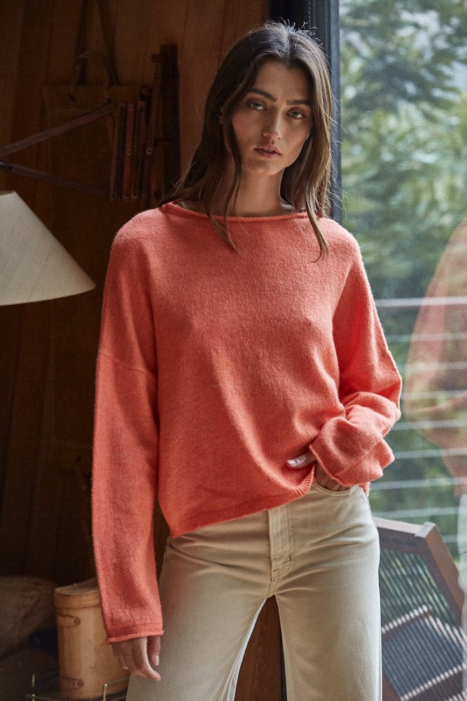 By Together Rolled Round Neck Sweater