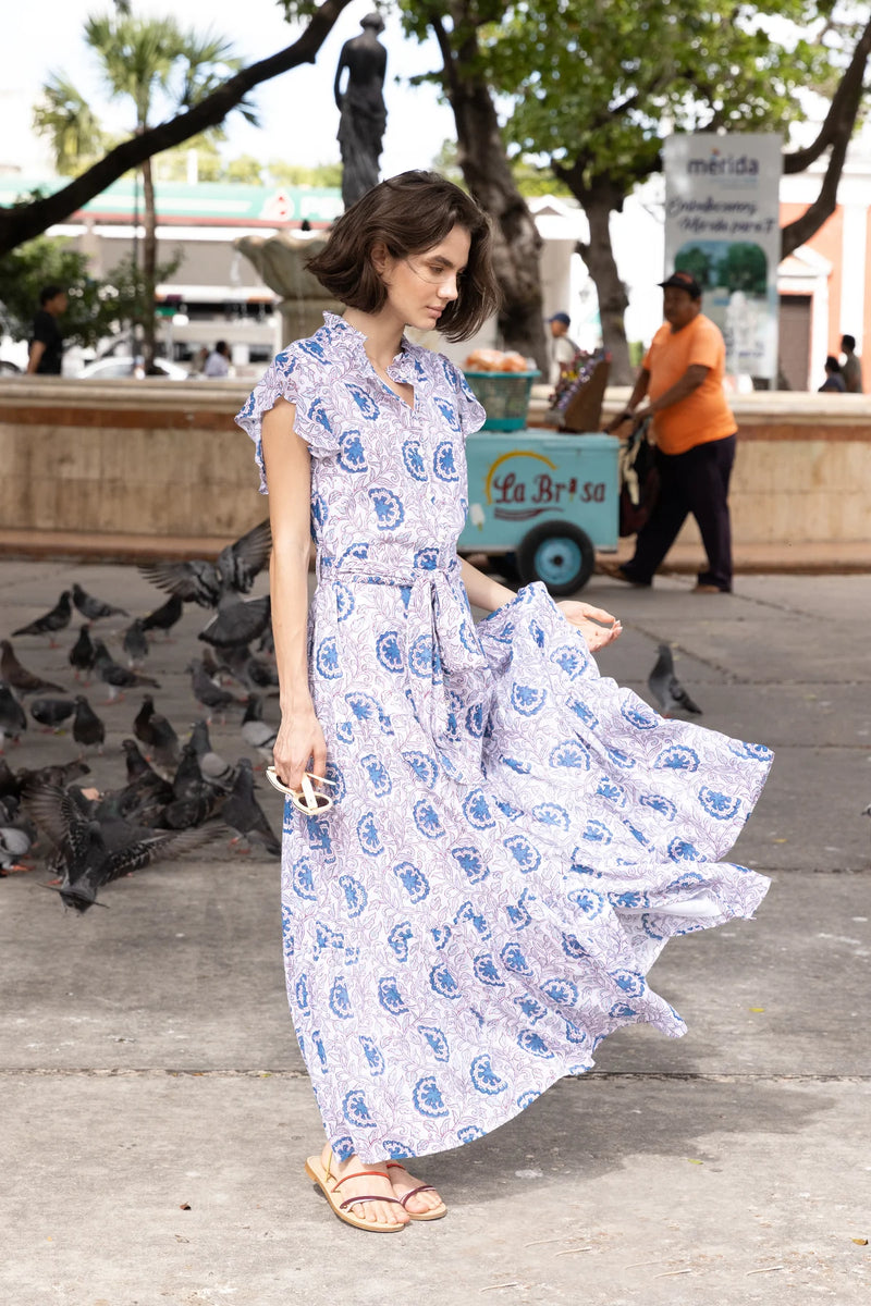 Oliphant Ruffle Collar Maxi Dress