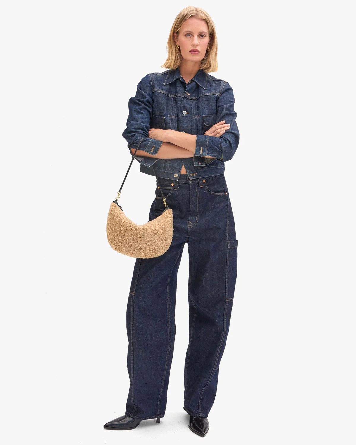 Clare V Lune Shearling Bag