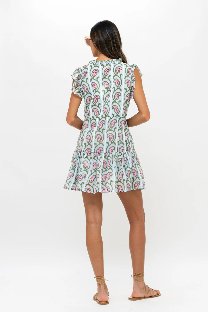 Oliphant Cinched Flirty Mini Dress