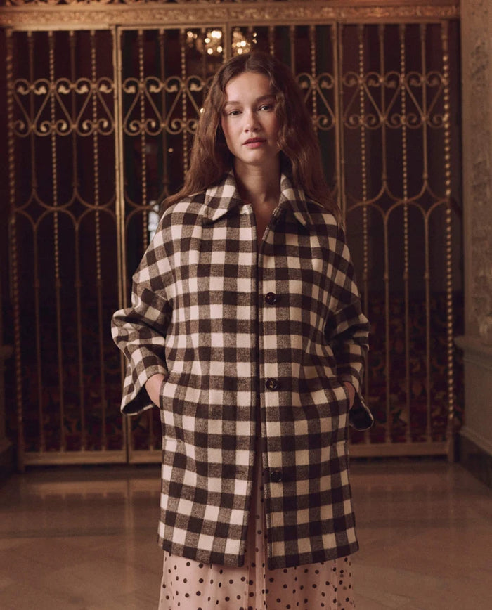 The Great Gingham Check Car Coat