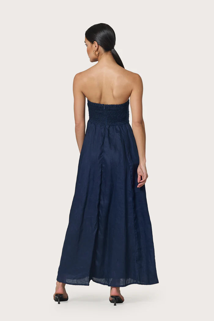 Lusana Talia Linen Maxi Dress