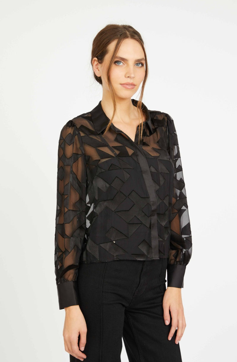 Caballero Emmie Silk Geo Top