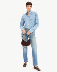 Clare V Petit Moyen Truffle Suede Handbag