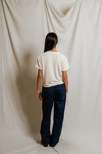 PerfectWhiteTee Erin Stripe Crew Tee