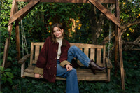Moon River Contrast Collar Barn Coat