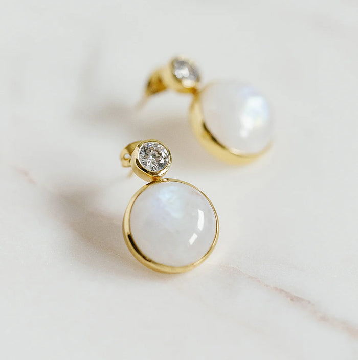 Laura Foote Floating Gem Stud Earrings