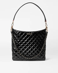 MZ Wallace Crosby Hobo Black Lacquer