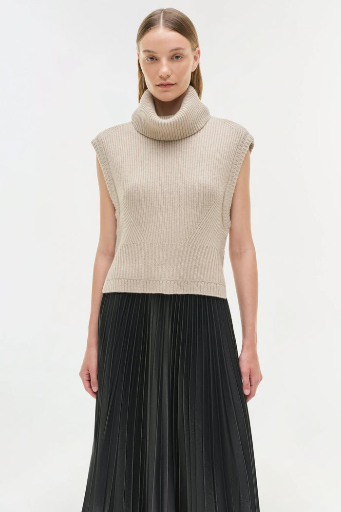 Simkhai Kezia Vegan Leather Midi Skirt