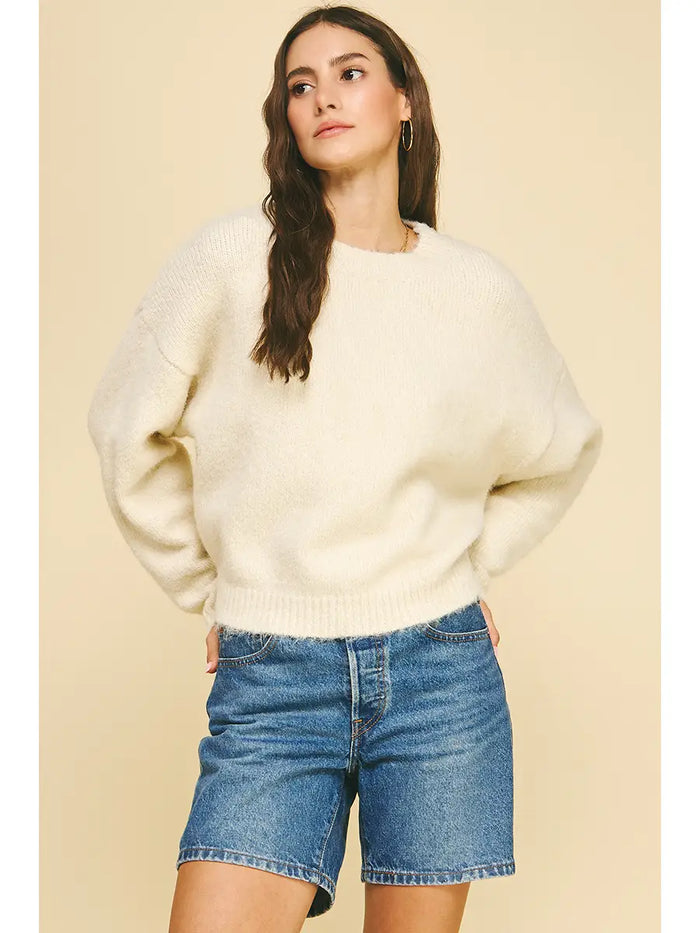 Pinch Long Sleeve Drop Shoulder Sweater