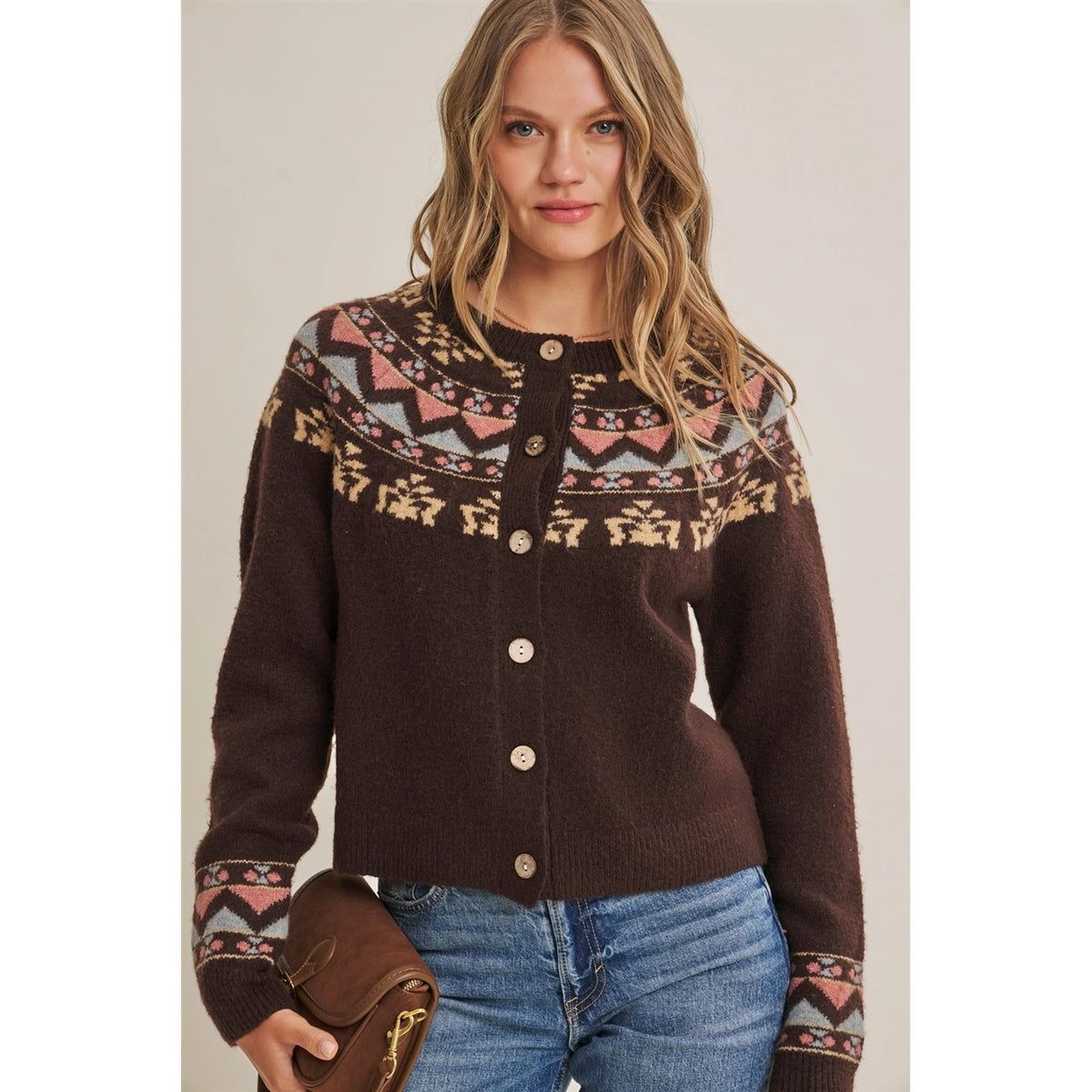 In February Nordic Fair Isle Cardigan