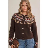 In February Nordic Fair Isle Cardigan