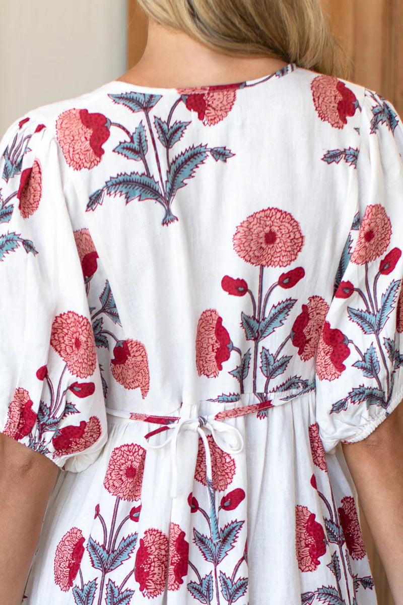 Emerson Fry Bastian Linen Floral Dress