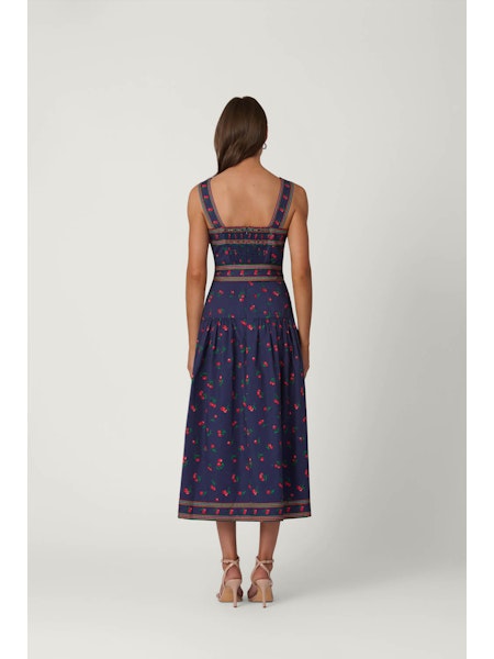 Shoshanna Kora Cherry Print Sundress
