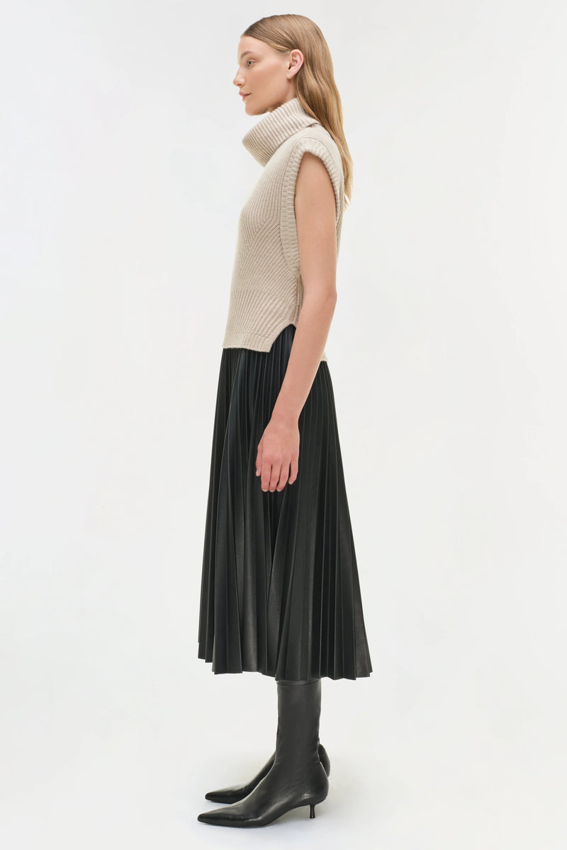 Simkhai Kezia Vegan Leather Midi Skirt