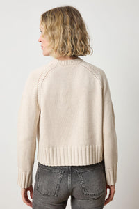LIlla P Saddle Sleeve Crew Sweater