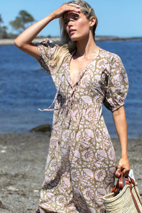 Emerson Fry Bastian Cassis Gothic Olive Dress