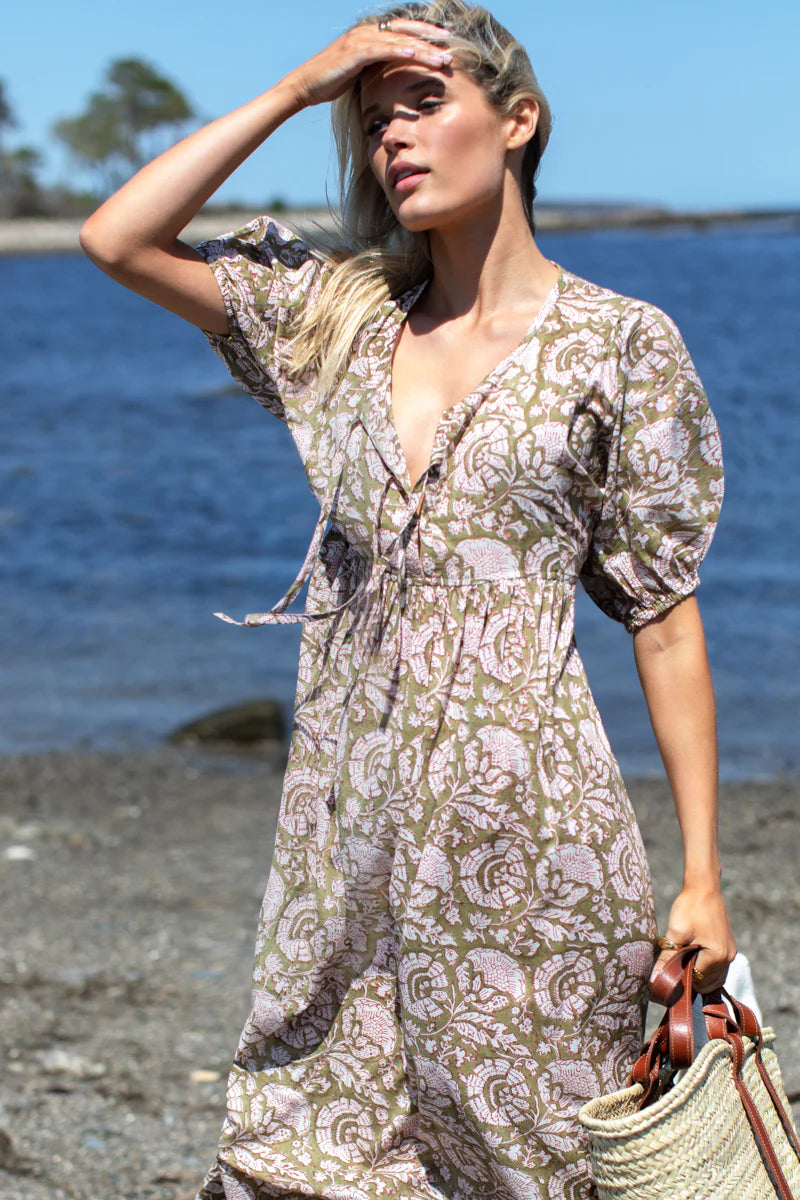 Emerson Fry Bastian Cassis Gothic Olive Dress