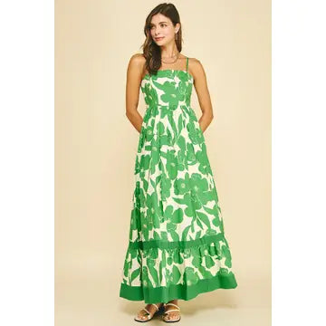 Pinch Floral Tiered Maxi Dress