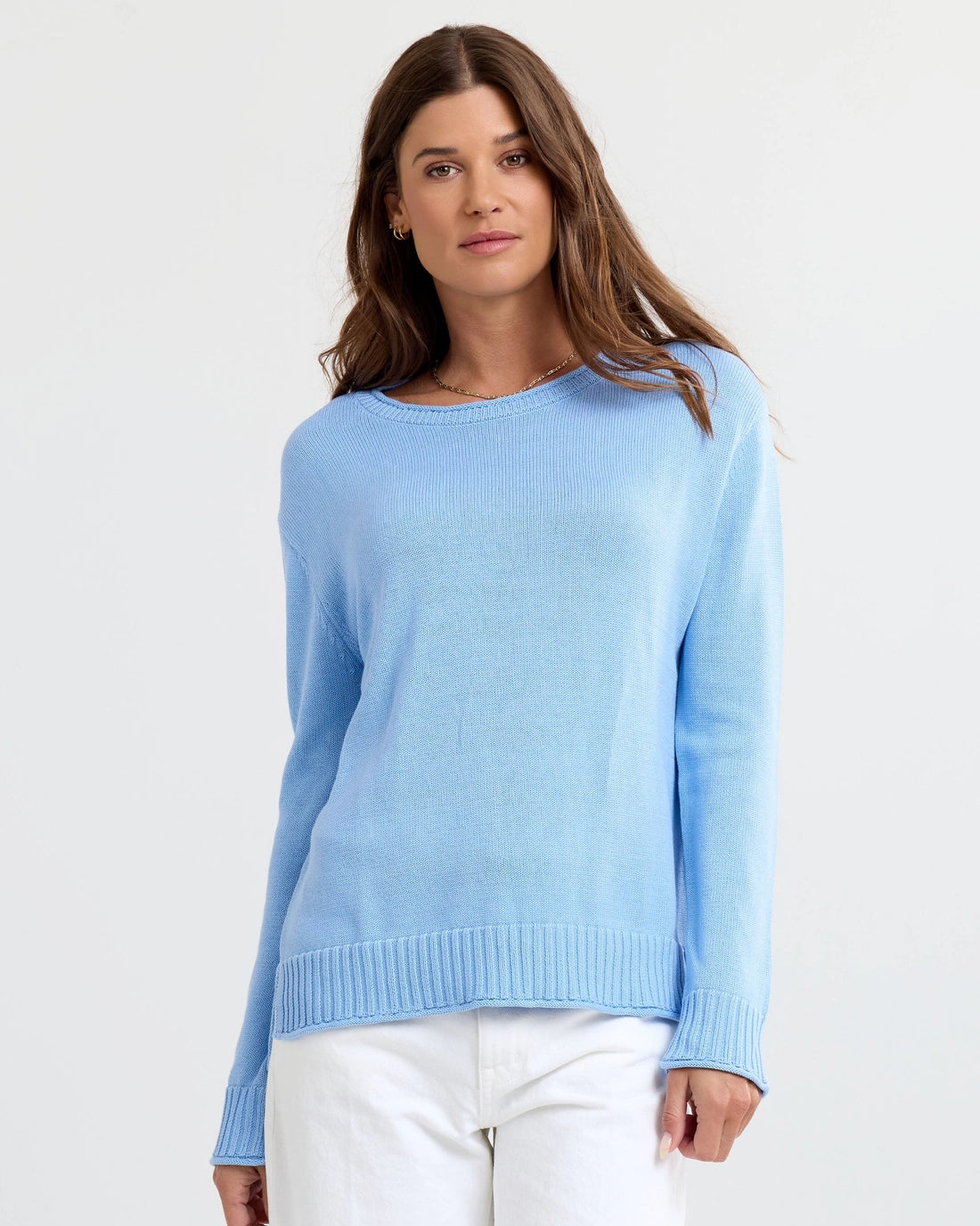 Pura Cashmere Everyday Cotton Crew