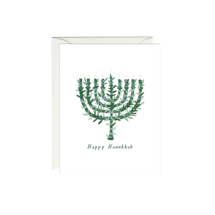 Botanical Menorah Holiday Card