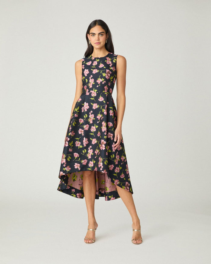 Shoshanna Jeanne Jacquard Midi Dress