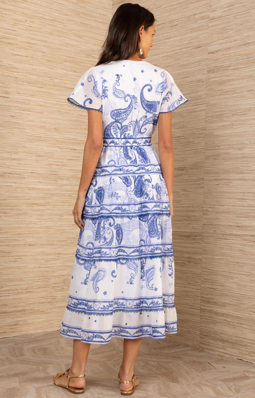 Hale Bob Azeneth Paisley Print Midi Dress