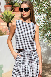 Emerson Fry Gingham Studio Top